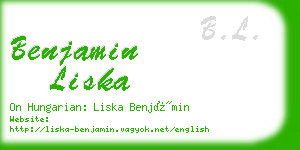 benjamin liska business card